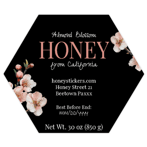 Elegant Elena - Hexagonal Label 30oz Round Jar