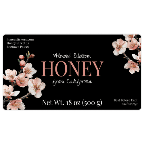 Elegant Elena - Rectangular Label 18oz Hexagonal Jar
