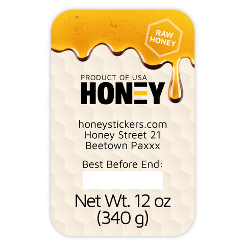 Sticky Steve - Rectangle Label Portrait 12oz Bear Jar