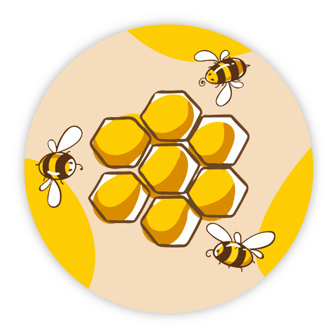Buzzy Buzz - Round Lid Label 12oz Bear Jar