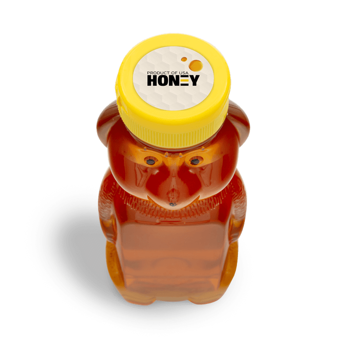 Round Honey Labels for 12oz Bear Jar Lid – Sticky Steve – us.honeystickers