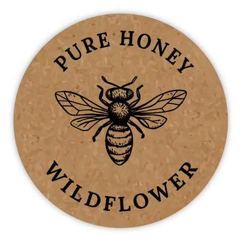 Natural Nadja - Round Lid Label 8oz Hexagonal Jar
