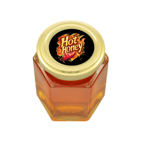 Spicy Spencer - Round Lid Label 8oz Hexagonal Jar
