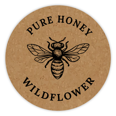 Natural Nadja - Round Lid Label 18oz Hexagonal Jar