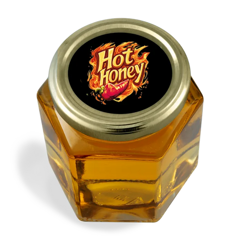 Spicy Spencer - Round Lid Label 18oz Hexagonal Jar