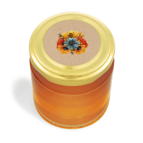 Floral Fiona - Round Lid Label 8oz Round Jar