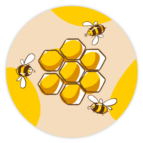 Buzzy Buzz - Round Lid Label 30oz Round Jar