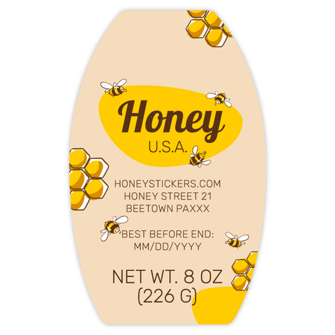 Buzzy Buzz - Ovoid Label 8oz Classic Queenline Jar