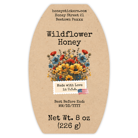 Floral Fiona - Ovoid Label 8oz Classic Queenline Jar