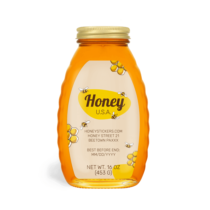 Ovoid Honey Labels - Perfect for Your Classic Queenline Jar