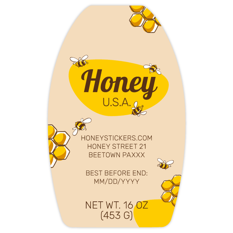 Buzzy Buzz - Ovoid Label 16oz Classic Queenline Jar