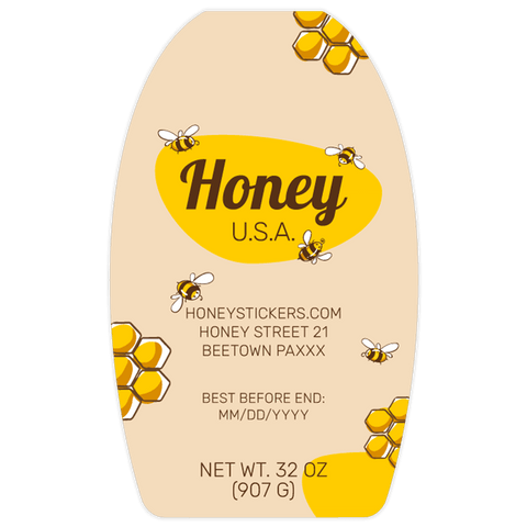 Buzzy Buzz - Ovoid Label 32oz Classic Queenline Jar
