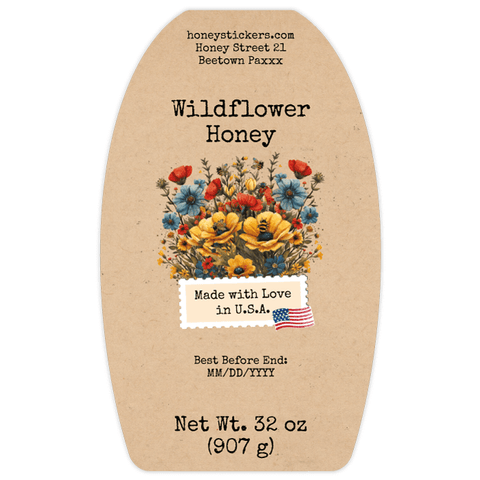 Floral Fiona - Ovoid Label 32oz Classic Queenline Jar