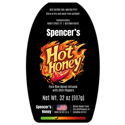 Spicy Spencer - Ovoid Label 32oz Classic Queenline Jar