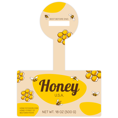 Buzzy Buzz - Label with Tamper Seal 18oz Hexagonal Jar