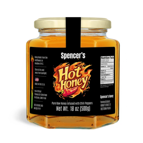 Spicy Spencer - Label with Tamper Seal 18oz Hexagonal Jar
