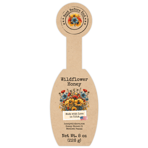 Floral Fiona - Label with Tamper Seal 8oz Classic Queenline Jar