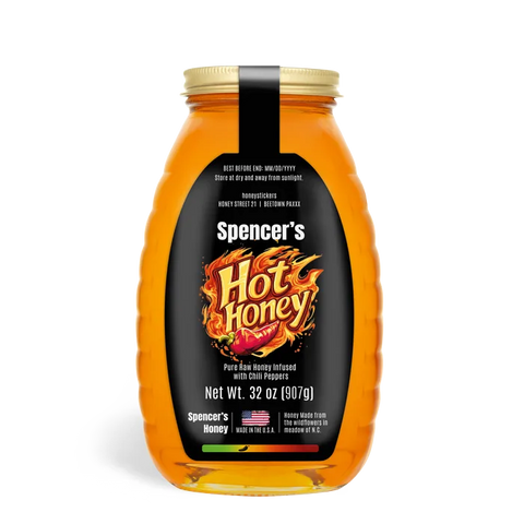 Spicy Spencer - Label with Tamper Seal 32oz Classic Queenline Jar