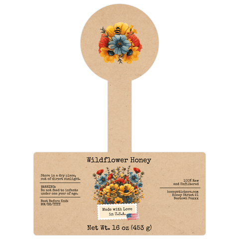 Floral Fiona - Label with Tamper Seal 16oz Round Jar