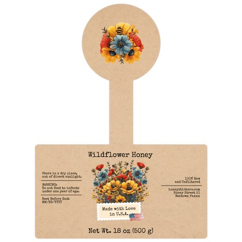 Floral Fiona - Label with Tamper Seal 18oz Round Jar
