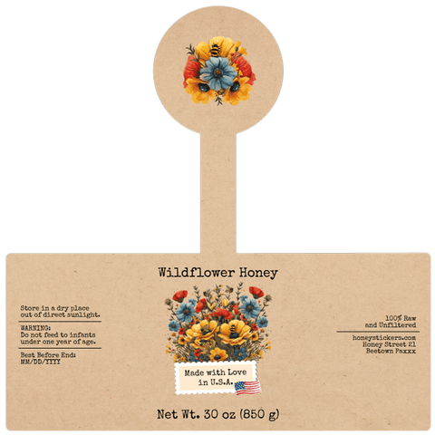 Floral Fiona - Label with Tamper Seal 30oz Round Jar