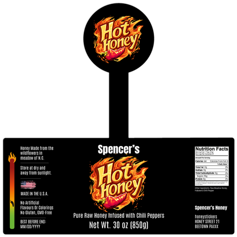 Spicy Spencer - Label with Tamper Seal 30oz Round Jar
