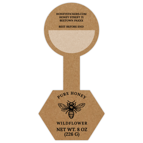 Natural Nadja - Hexagonal Label with Tamper Seal 8oz Round Jar