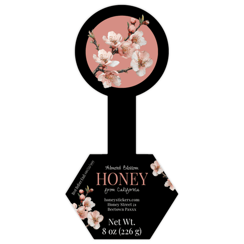 Elegant Elena - Hexagonal Label with Tamper Seal 8oz Round Jar