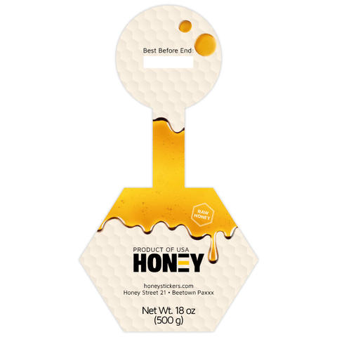 Sticky Steve - Hexagonal Label with Tamper Seal 18oz Round Jar