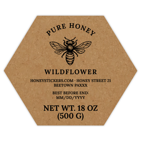 Natural Nadja - Hexagonal Label 18oz Round Jar