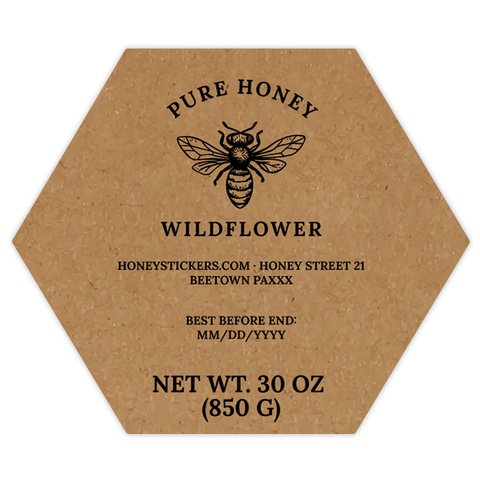 Natural Nadja - Hexagonal Label 30oz Round Jar