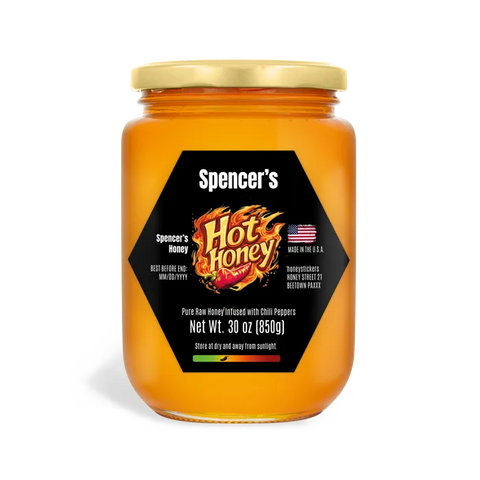 Spicy Spencer - Hexagonal Label 30oz Round Jar