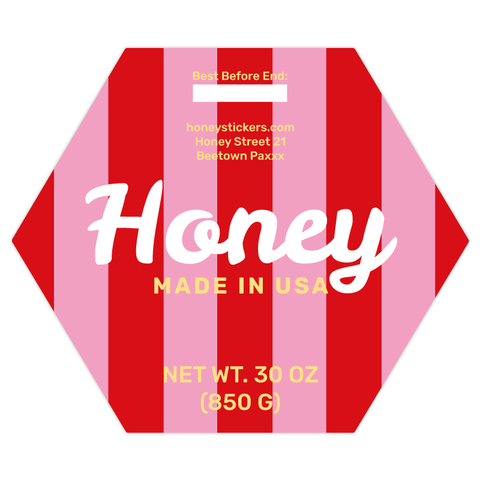 Radiant Rachel - Hexagonal Label 30oz Round Jar