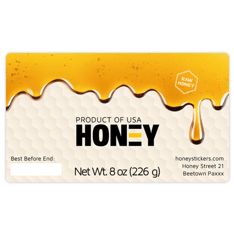 Sticky Steve - Rectangular Label 8oz Hexagonal Jar