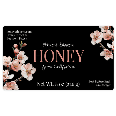 Elegant Elena - Rectangular Label 8oz Hexagonal Jar