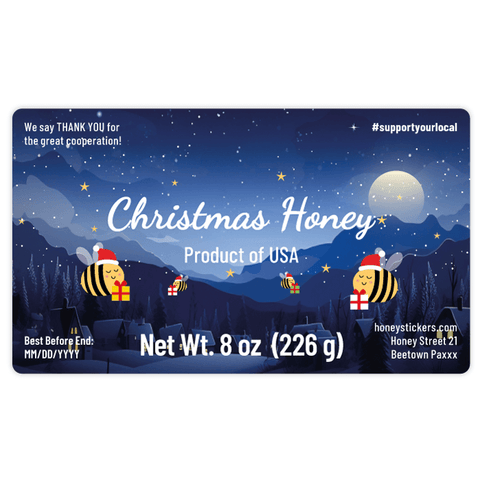 Cozy Cody - Rectangular Label 8oz Hexagonal Jar