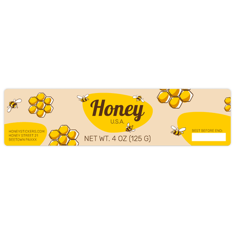 Buzzy Buzz - Rectangular Label 4oz Round Jar