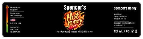 Spicy Spencer - Rectangular Label 4oz Round Jar