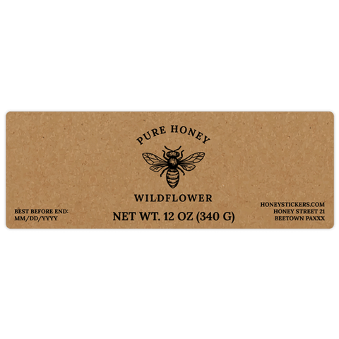 Natural Nadja - Rectangular Label 12oz Round Jar