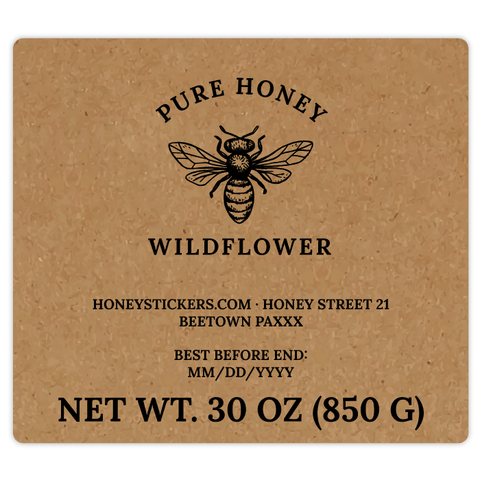 Natural Nadja - Rectangular Label 30oz Round Jar