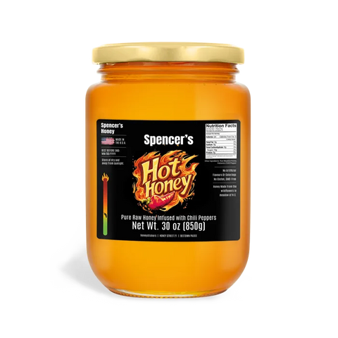 Spicy Spencer - Rectangular Label 30oz Round Jar