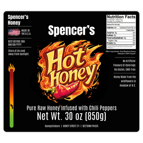 Spicy Spencer - Rectangular Label 30oz Round Jar