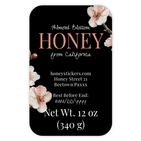 Elegant Elena - Rectangle Label Portrait 12oz Bear Jar