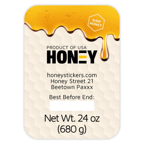 Sticky Steve - Rectangle Label Portrait 24oz Bear Jar