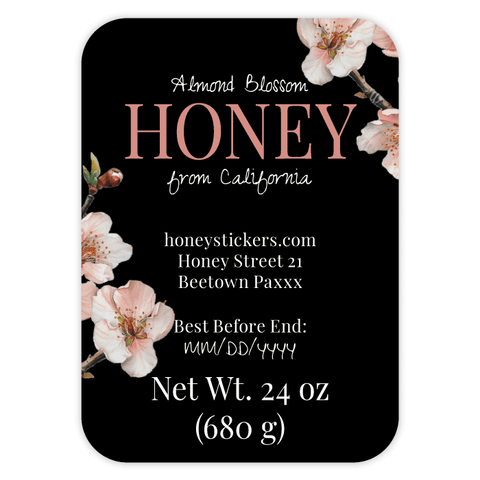 Elegant Elena - Rectangle Label Portrait 24oz Bear Jar