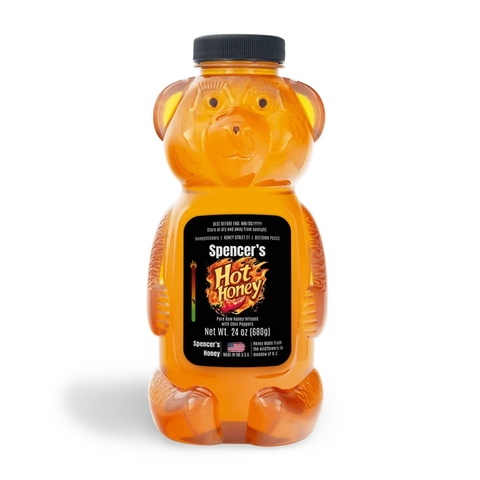 Spicy Spencer - Rectangle Label Portrait 24oz Bear Jar