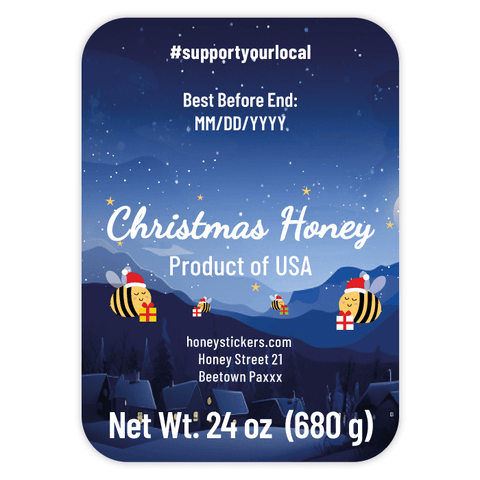 Cozy Cody - Rectangle Label Portrait 24oz Bear Jar