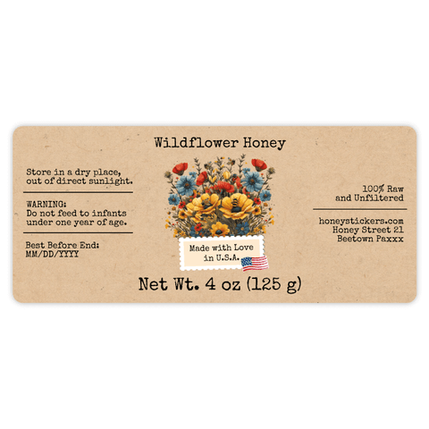 Floral Fiona - Special Rectangular Label 4oz Round Jar