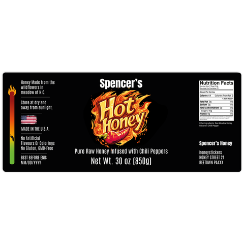 Spicy Spencer - Special Rectangular Label 30oz Round Jar