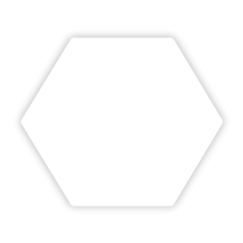 Blank - Hexagonal Sticker 0.94"x 0.78"